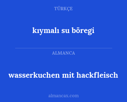 wasserkuchen mit hackfleisch - kıymalı su böregi