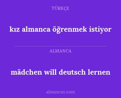 mädchen will deutsch lernen - kız almanca öğrenmek istiyor
