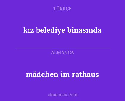 mädchen im rathaus - kız belediye binasında