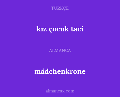 kız çocuk taci - mädchenkrone