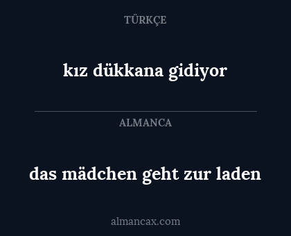 das mädchen geht zur laden - kız dükkana gidiyor