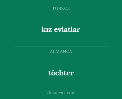 kız evlatlar - töchter