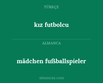 mädchen fußballspieler - kız futbolcu