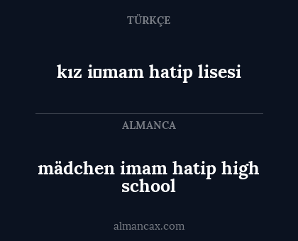mädchen imam hatip high school - kız i̇mam hatip lisesi
