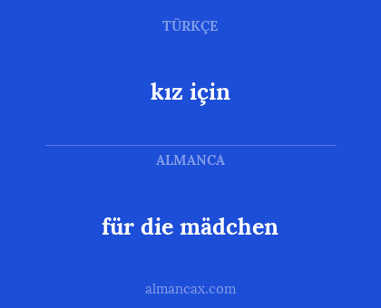 für die mädchen - kız için