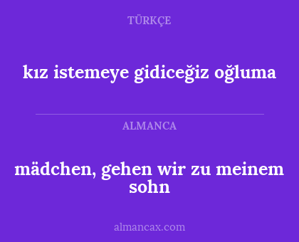 mädchen, gehen wir zu meinem sohn - kız istemeye gidiceğiz oğluma