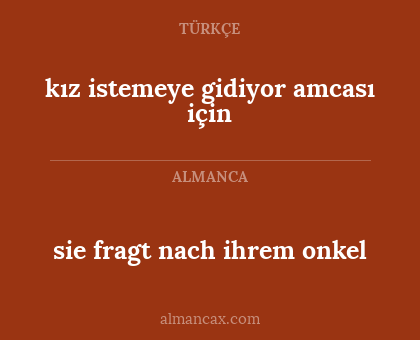 kız istemeye gidiyor amcası için - sie fragt nach ihrem onkel