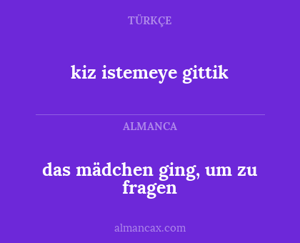 das mädchen ging, um zu fragen - kiz istemeye gittik