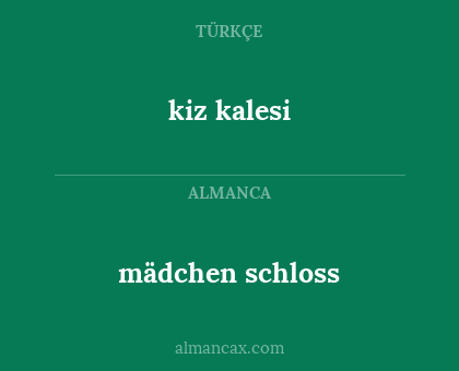 mädchen schloss - kiz kalesi