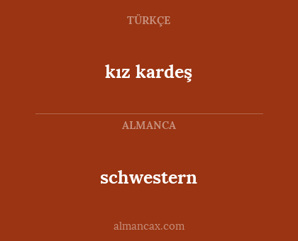 schwestern - kız kardeş