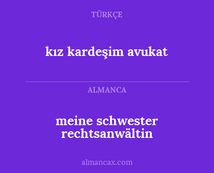 kız kardeşim avukat - meine schwester rechtsanwältin