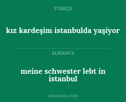 kız kardeşim istanbulda yaşiyor - meine schwester lebt in istanbul