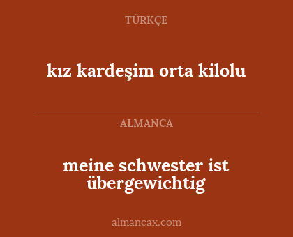 meine schwester ist übergewichtig - kız kardeşim orta kilolu