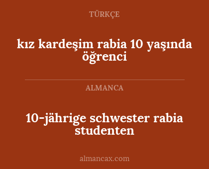 kız kardeşim rabia 10 yaşında öğrenci - 10-jährige schwester rabia studenten