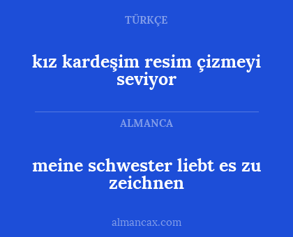 kız kardeşim resim çizmeyi seviyor - meine schwester liebt es zu zeichnen