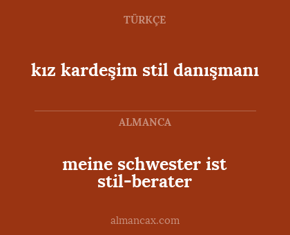 kız kardeşim stil danışmanı - meine schwester ist stil-berater
