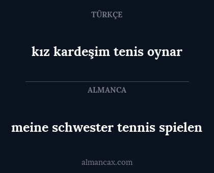 kız kardeşim tenis oynar - meine schwester tennis spielen