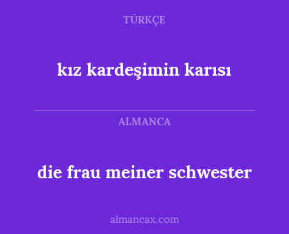 die frau meiner schwester - kız kardeşimin karısı