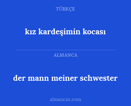 kız kardeşimin kocası - der mann meiner schwester