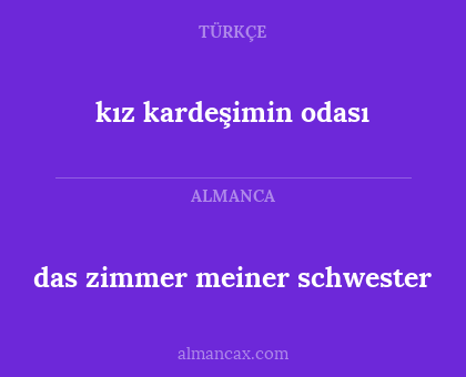 kız kardeşimin odası - das zimmer meiner schwester