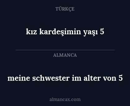 meine schwester im alter von 5 - kız kardeşimin yaşı 5
