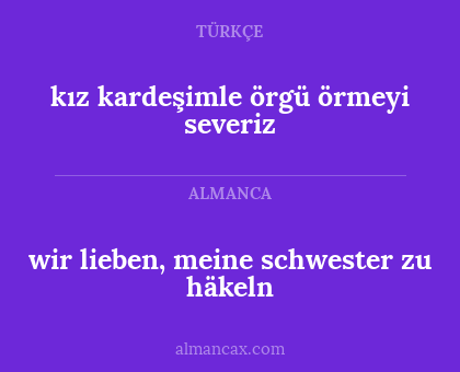 wir lieben, meine schwester zu häkeln - kız kardeşimle örgü örmeyi severiz