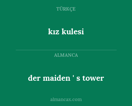 der maiden ' s tower - kız kulesi