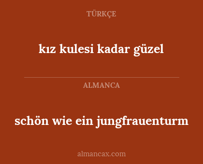 kız kulesi kadar güzel - schön wie ein jungfrauenturm