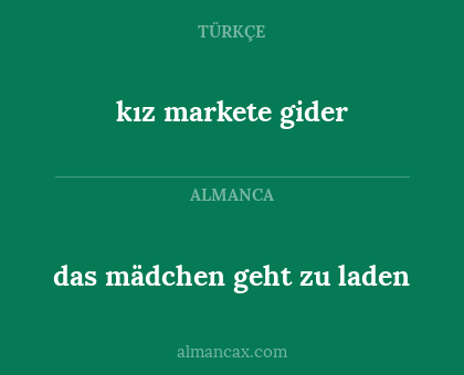 das mädchen geht zu laden - kız markete gider