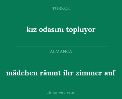 kız odasını topluyor - mädchen räumt ihr zimmer auf