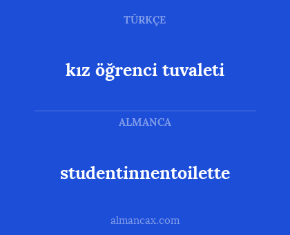 studentinnentoilette - kız öğrenci tuvaleti