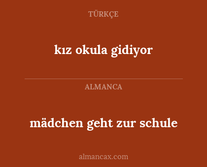 mädchen geht zur schule - kız okula gidiyor