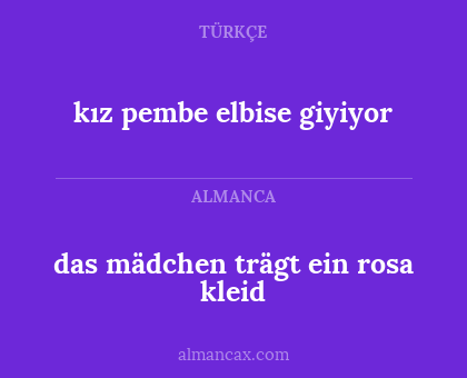das mädchen trägt ein rosa kleid - kız pembe elbise giyiyor
