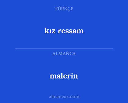 malerin - kız ressam