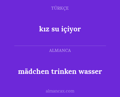 kız su içiyor - mädchen trinken wasser