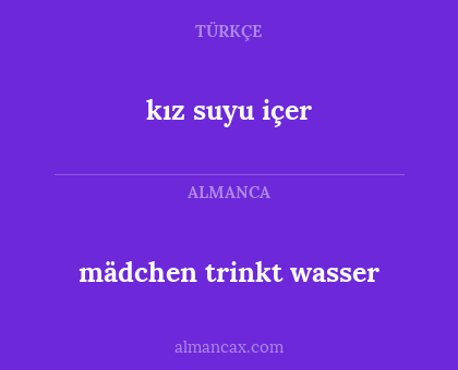 mädchen trinkt wasser - kız suyu içer