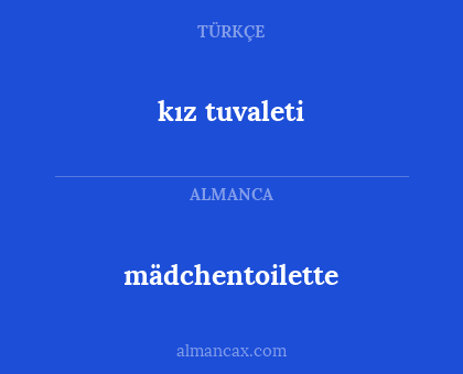 mädchentoilette - kız tuvaleti
