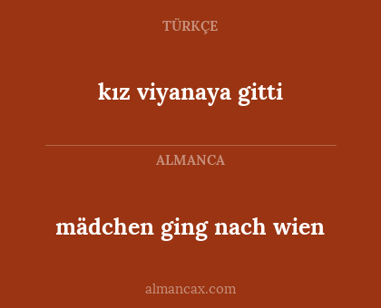 mädchen ging nach wien - kız viyanaya gitti