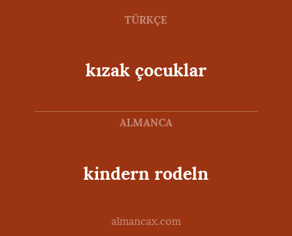 kızak çocuklar - kindern  rodeln