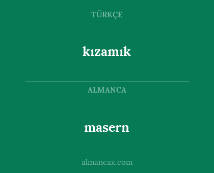 masern - kızamık