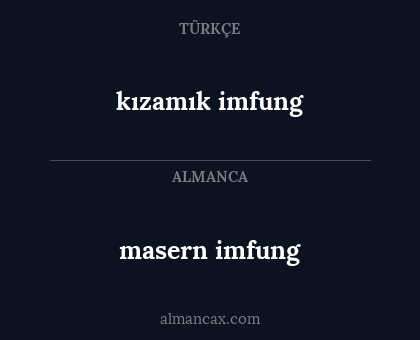 masern imfung - kızamık imfung