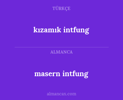 masern intfung - kızamık intfung