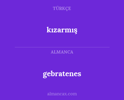 gebratenes - kızarmış