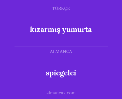 spiegelei - kızarmış yumurta