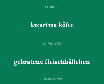 gebratene fleischbällchen - kızartma köfte