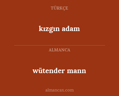 kızgın adam - wütender mann
