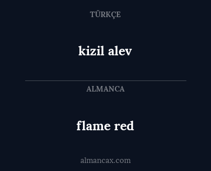 kizil alev - flame red