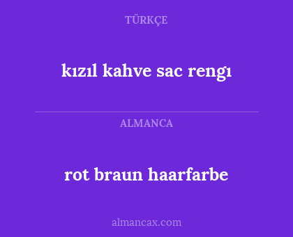rot braun haarfarbe - kızıl kahve sac rengı