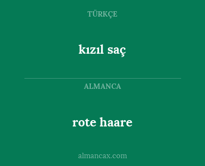 kızıl saç - rote haare