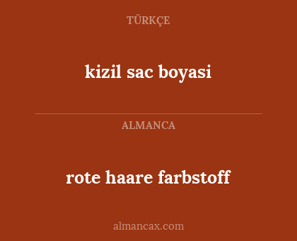rote haare farbstoff - kizil sac boyasi